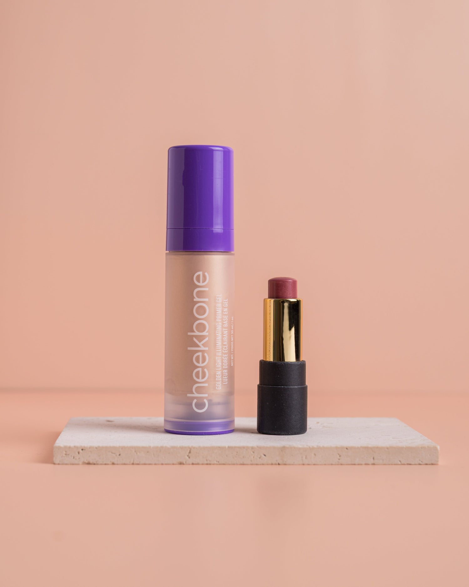 Illuminating Primer Gel & Hydrating Lip Balm Set - Dewy Duo in Golden Light
