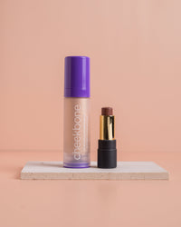 Illuminating Primer Gel & Hydrating Lip Balm Set - Dewy Duo in Golden Light