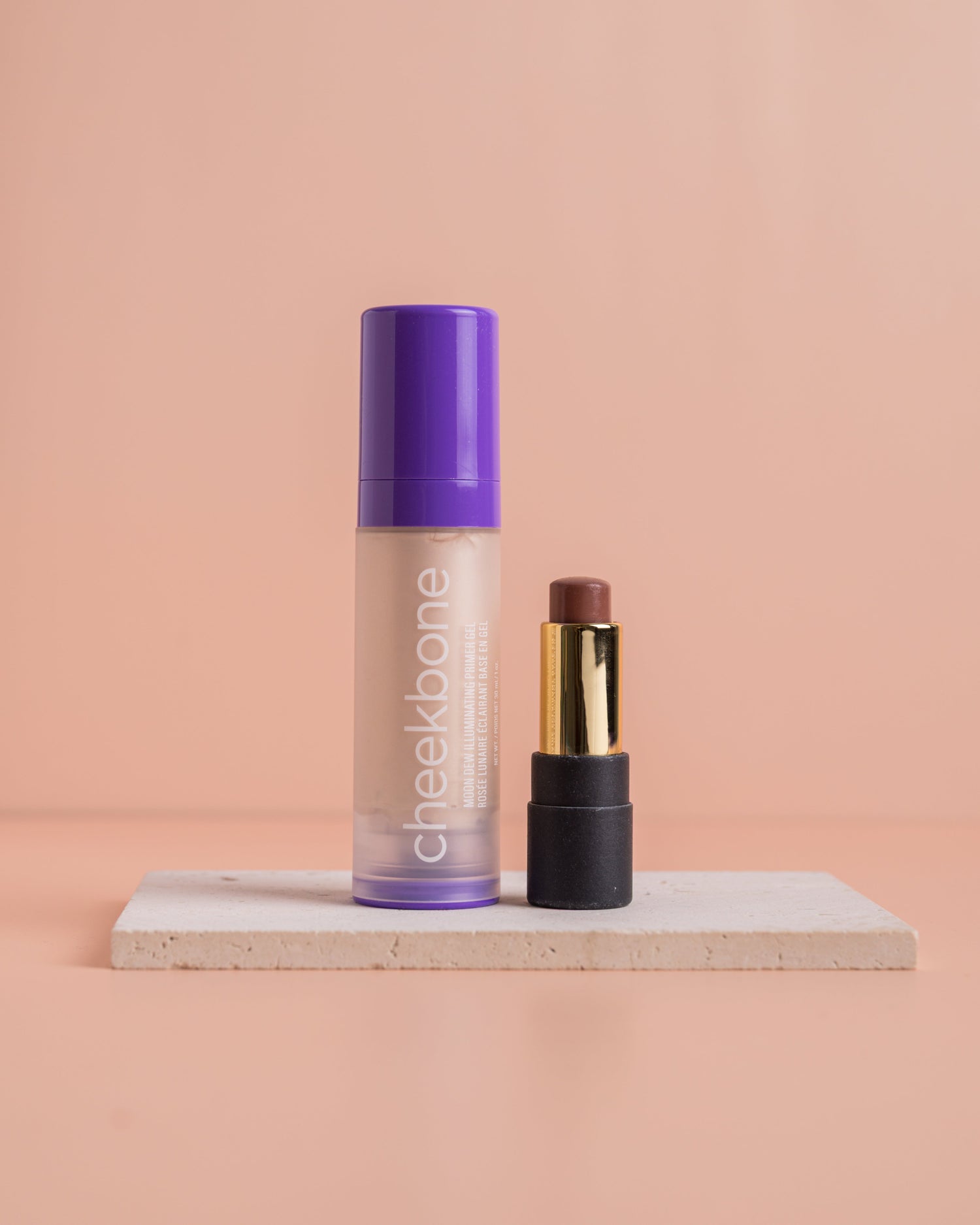Illuminating Primer Gel & Hydrating Lip Balm Set - Dewy Duo in Moon Dew