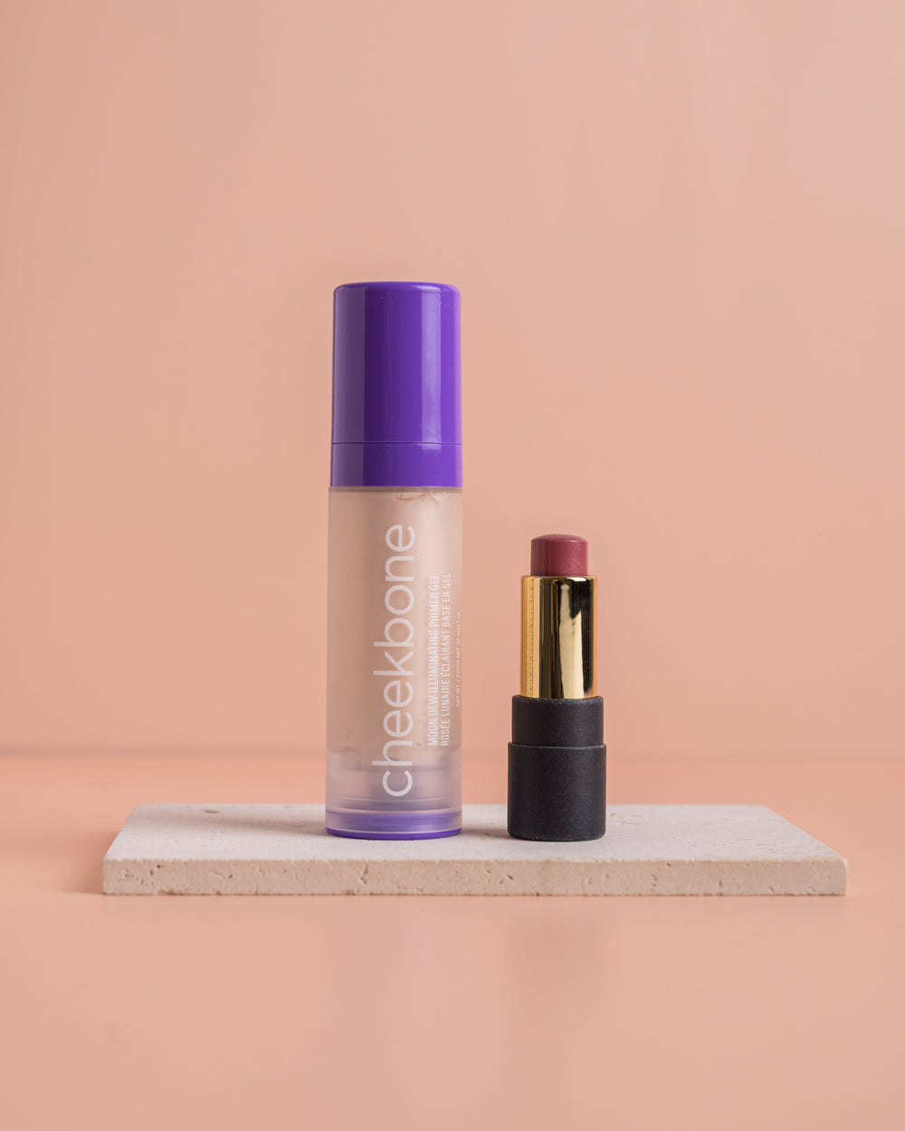 Illuminating Primer Gel & Hydrating Lip Balm Set - Dewy Duo in Moon Dew